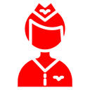 Stewardess Cabin Crew Color Filled icon