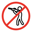 Stop hunting sign icon