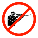 Stop hunting sign icon