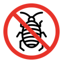 Stop insect sign icon