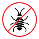 Stop insect sign icon