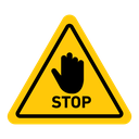Stop security sign icon
