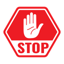 Stop security sign icon