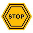 Stop security sign icon