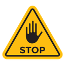 Stop security sign icon
