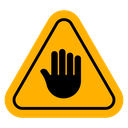 Stop security sign icon