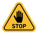 Stop security sign icon