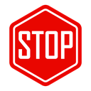 Stop sign icon