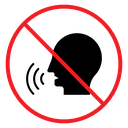 Stop talking sign Color Filled icon