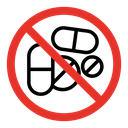 Stop using illegal drugs sign icon
