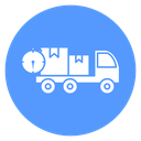 Stopwatch Delivery Truck Color Filled icon