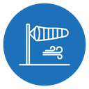Strong breeze flag up icon