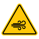 Strong Wind Warning Sign icon