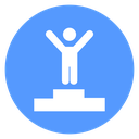 Success Winner Podium Color Filled icon