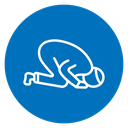 Sujood Prayer Position Color Filled icon