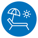 Sun bed icon