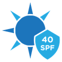 Sun protection factor 40 icon
