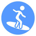 Surfer Riding Wave icon