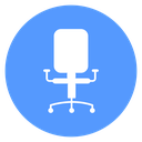Swivel Office Chair Color Filled icon