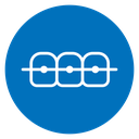 Teeth with braces icon