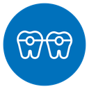 Teeth with braces icon