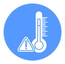 Temperature warning sign icon