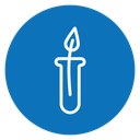 Test tube with plant icon