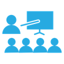Training Classroom Presentation Color Filled icon