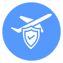 Travel Insurance Shield Color Filled icon