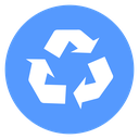 Triangular Recycle Arrows Color Filled icon