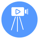 Tripod Video Camera Color Filled icon