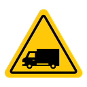 Truck warning sign icon