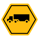 Truck warning sign icon