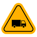 Truck warning sign Color Filled icon