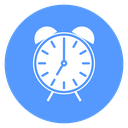 Twin Bell Alarm Clock Color Filled icon