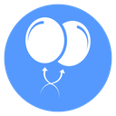 Twin Party Balloons Color Filled icon