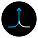 Two arrows merging into one icon