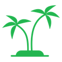 Two Palms Island Color Filled icon