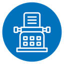 Typewriter Color Filled icon