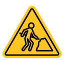 Under construction road sign 2 icon