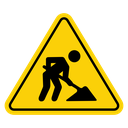 Under construction road sign 3 icon