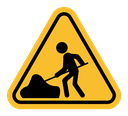 Under construction sign icon