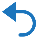Undo arrow sign Color Filled icon