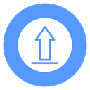 Upload Circle Arrow Color Filled icon