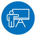User chalkboard icon