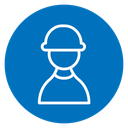 User helmet safety icon