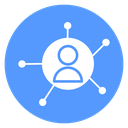 User Network Nodes Color Filled icon