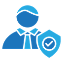 User protection shield Color Filled icon