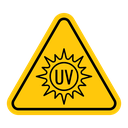 UV light do not look sign icon