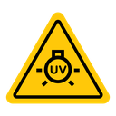 UV light do not look sign icon